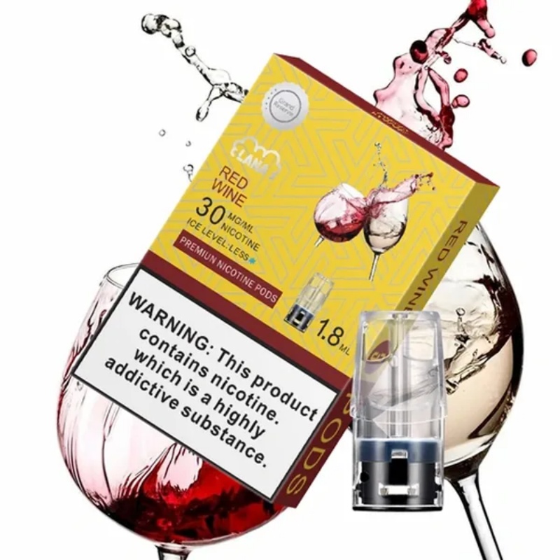 【紅酒味】LANA電子煙透明發光煙彈 通